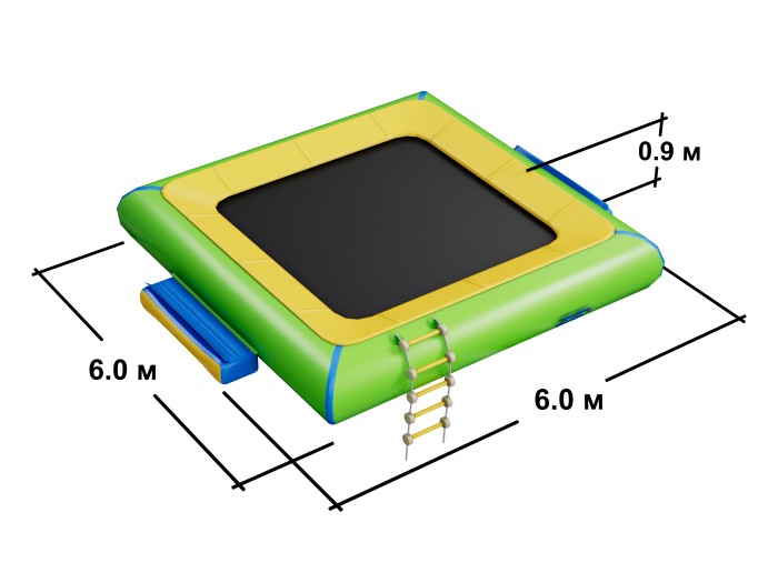 Надувной аквапарк "Спорт парк 40" 38*22*3 м