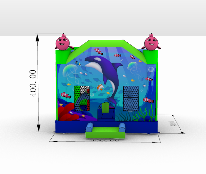 Надувная горка "Морской аквариум" 4*4*4,1 м