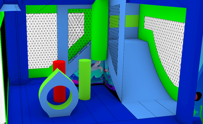 Надувная горка "Морской аквариум" 4*4*4,1 м