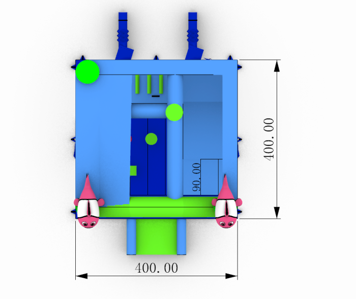 Надувная горка "Морской аквариум" 4*4*4,1 м