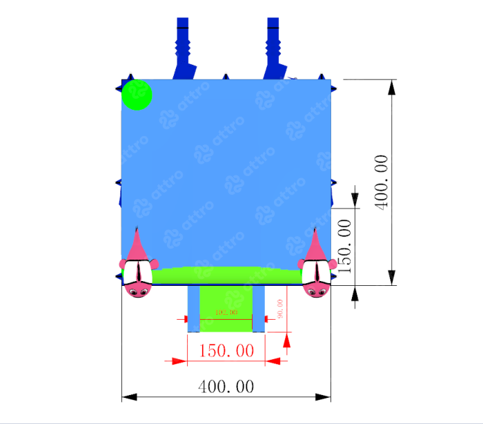 Надувная горка "Морской аквариум" 4*4*4,1 м
