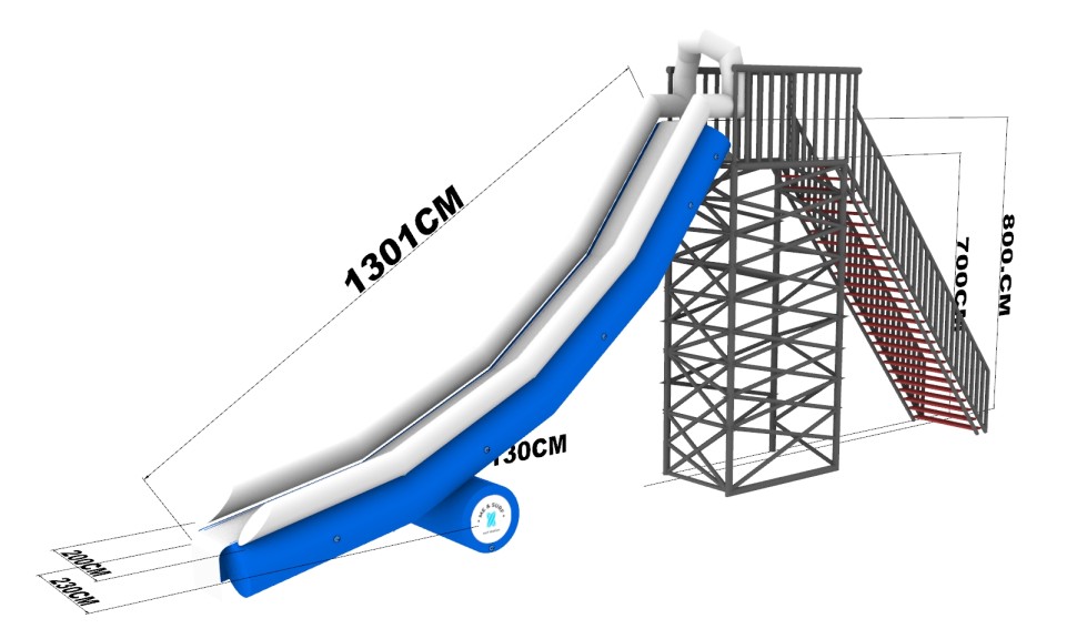 Надувная водная горка 