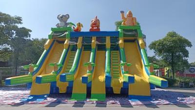 Надувной аквапарк "Пристань Тропики" 20*15*8,6 м