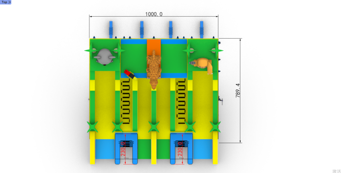Надувной аквапарк "Пристань Тропики" 20*15*8,6 м