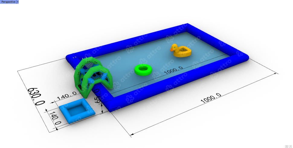 Надувной аквапарк 