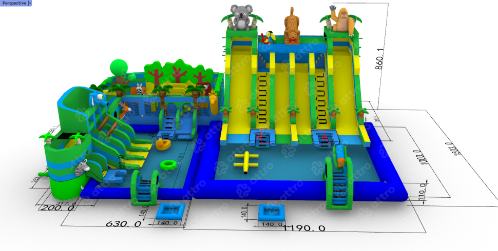 Надувной аквапарк 