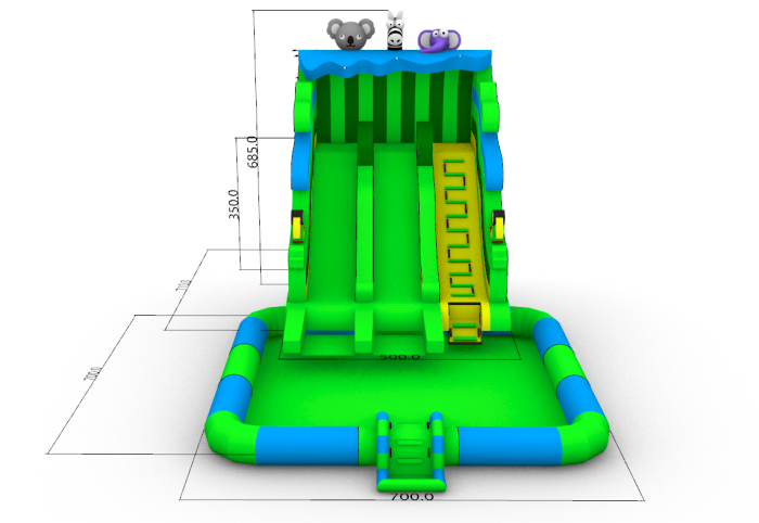 Надувной аквапарк "Амазонка" 13*7*7 м 