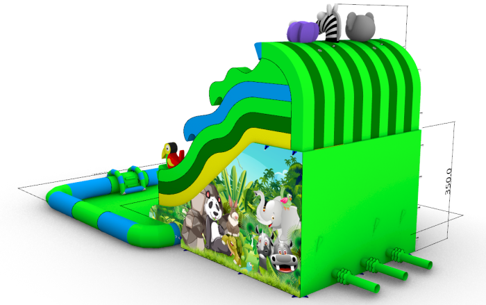 Надувной аквапарк "Амазонка" 13*7*7 м 