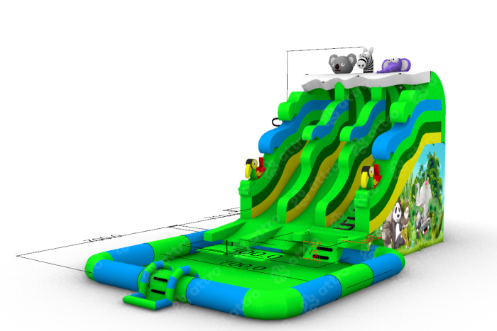 Надувной аквапарк "Амазонка" 13*7*7 м 