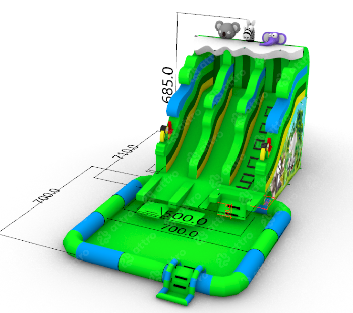 Надувной аквапарк "Амазонка" 13*7*7 м 