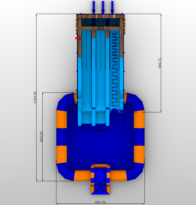 Надувной аквапарк "Пираты на волнах" 17*9*6,5 м