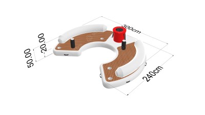 Надувной шезлонг 3*2,4*0,5 м