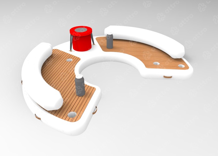 Надувной шезлонг 3*2,4*0,5 м