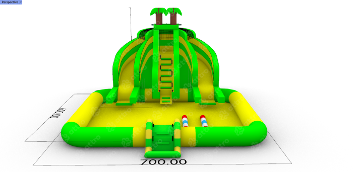 Надувной аквапарк "Детский лес" 8*7*4,3 м