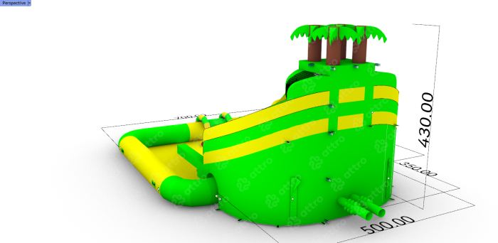 Надувной аквапарк "Детский лес" 8*7*4,3 м