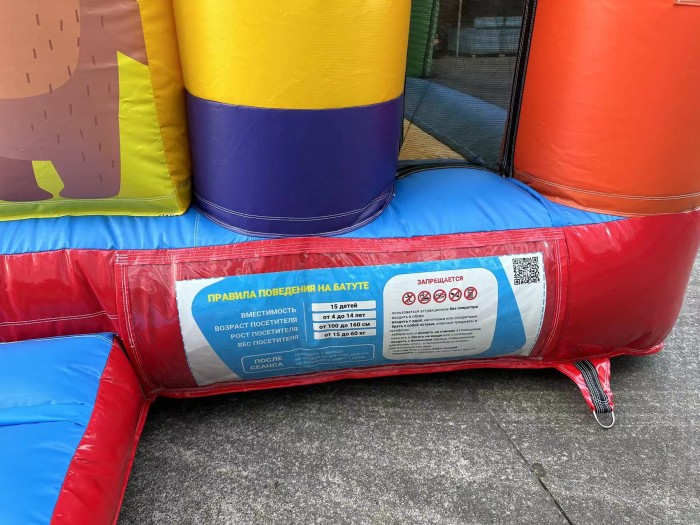 Надувной батут "Мультяшный мир" 9*6*5,5 м