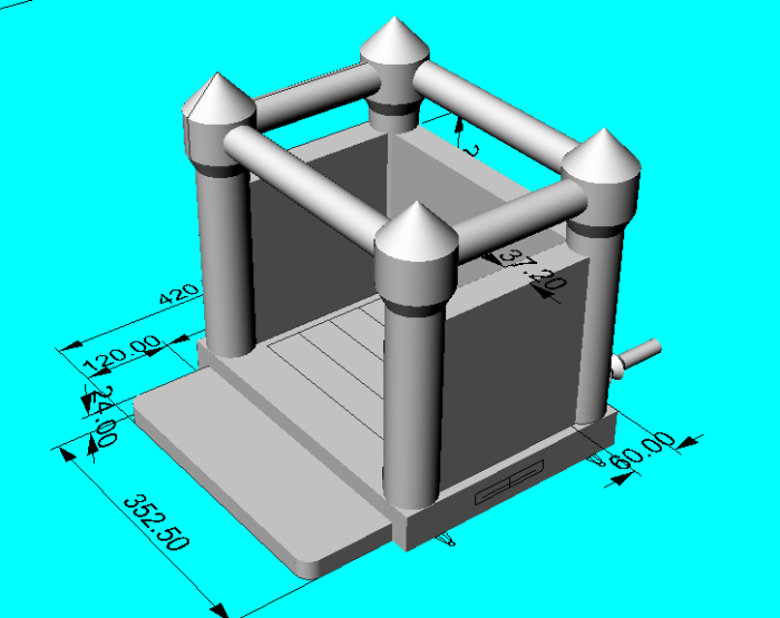 Надувной свадебный батут