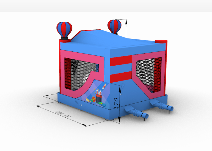 Надувная горка "Под куполом цирка" 4*4*4,1 м