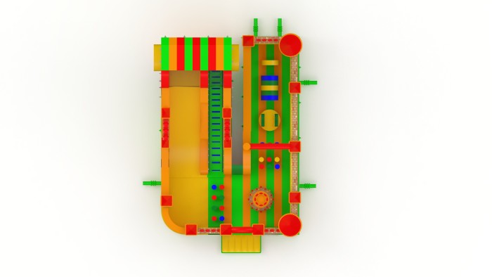 Надувная горка "Смоленская крепость" 12*8*6,8 м 