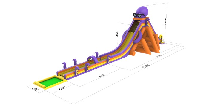 Надувная водная горка "Баунс" 53*15*14,5 м