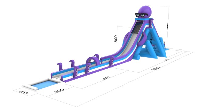Надувная водная горка "Баунс" 53*15*14,5 м