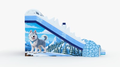Надувная зимняя горка "Маламут" 18,5*10*11,2 м 