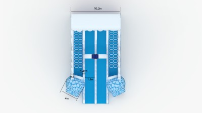 Надувная зимняя горка "Маламут" 18,5*10*11,2 м 