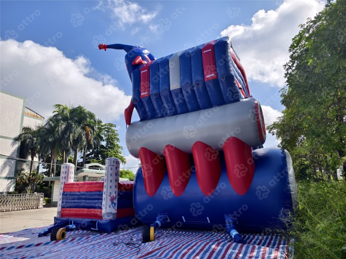Надувная горка "Спайдермен" 12*8,5*9,5 м