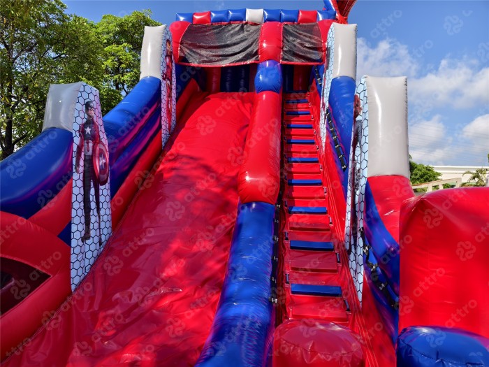 Надувная горка "Спайдермен" 12*8,5*9,5 м