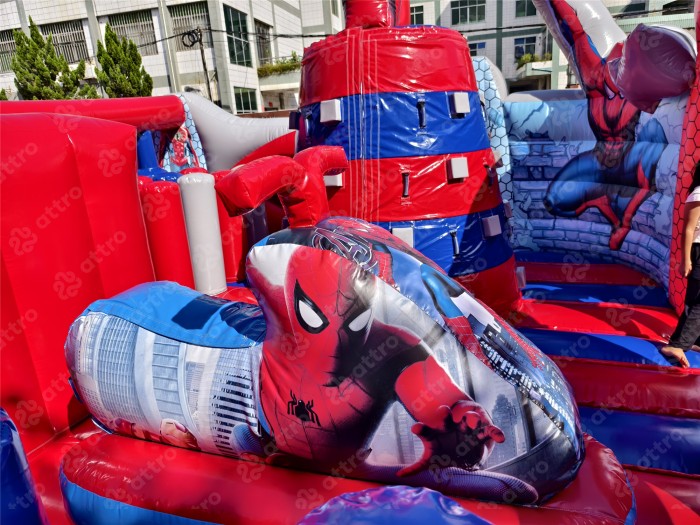 Надувная горка "Спайдермен" 12*8,5*9,5 м