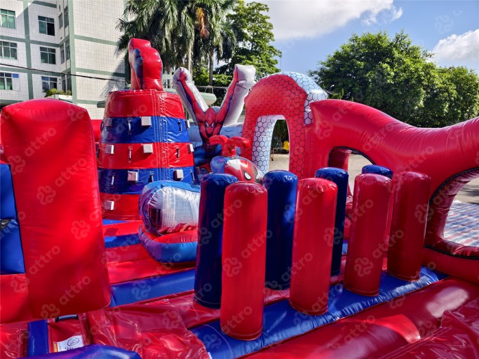 Надувная горка "Спайдермен" 12*8,5*9,5 м