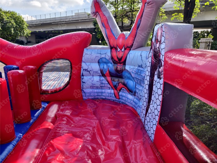 Надувная горка "Спайдермен" 12*8,5*9,5 м