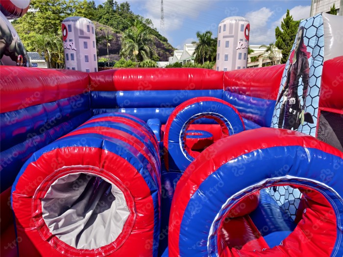 Надувная горка "Спайдермен" 12*8,5*9,5 м