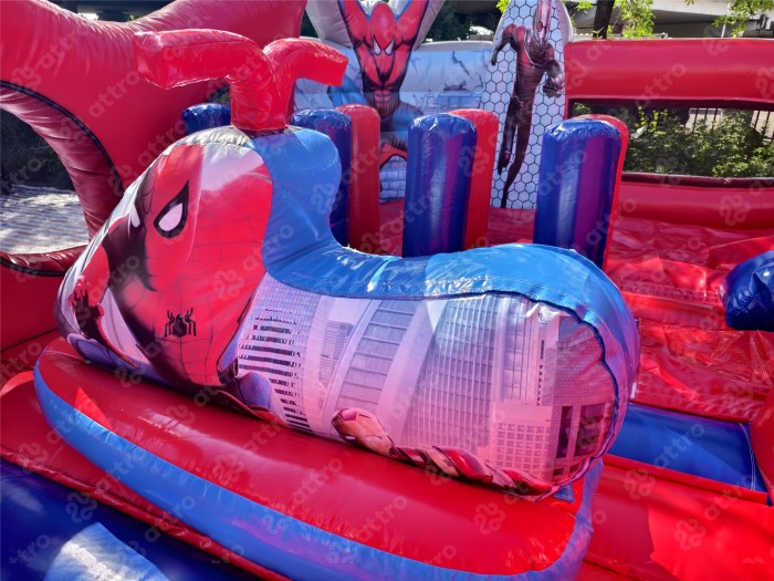 Надувная горка "Спайдермен" 12*8,5*9,5 м