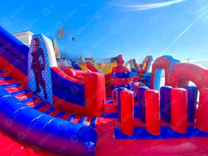 Надувная горка "Спайдермен" 12*8,5*9,5 м