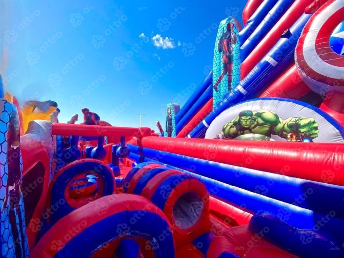 Надувная горка "Спайдермен" 12*8,5*9,5 м