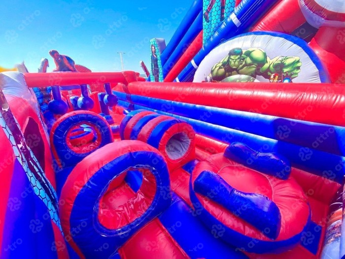 Надувная горка "Спайдермен" 12*8,5*9,5 м