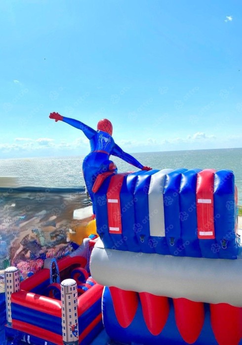 Надувная горка "Спайдермен" 12*8,5*9,5 м