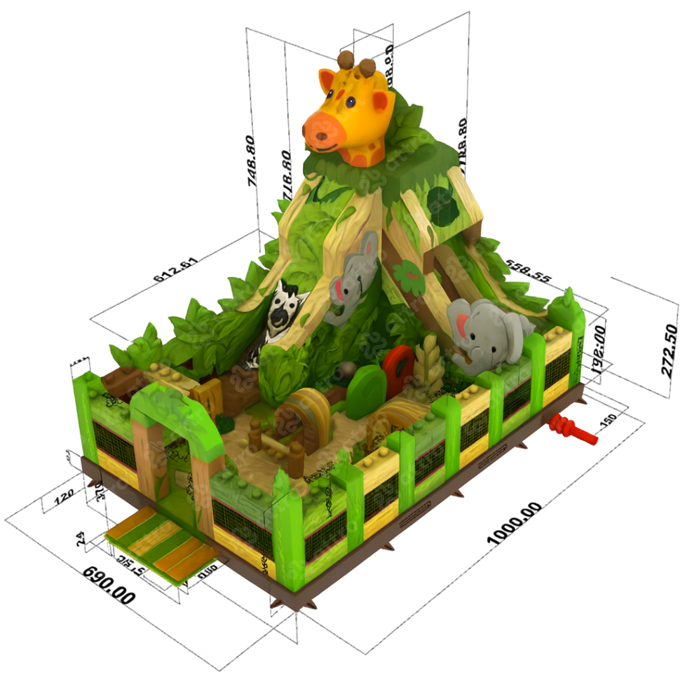 Проект надувного батута «Жираф»