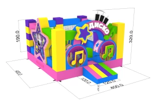 Надувной батут "Диско" 4*4*3,2 м   