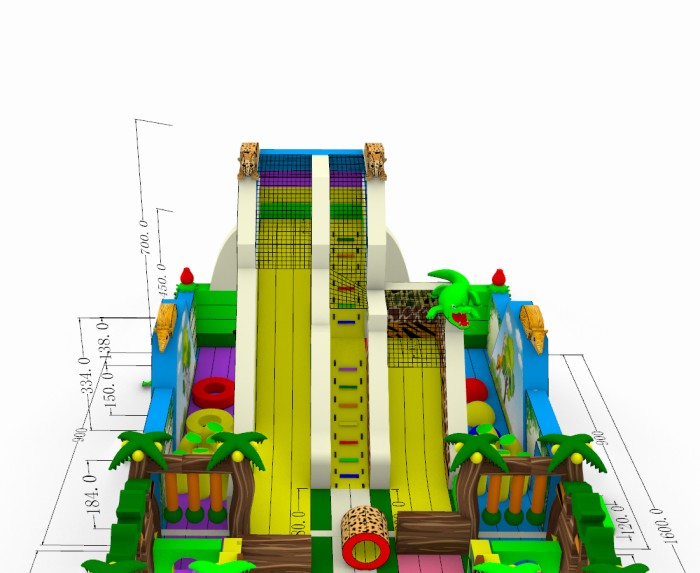 Надувной батут «Сафари с иллюминаторами»  16*9,5*7 м
