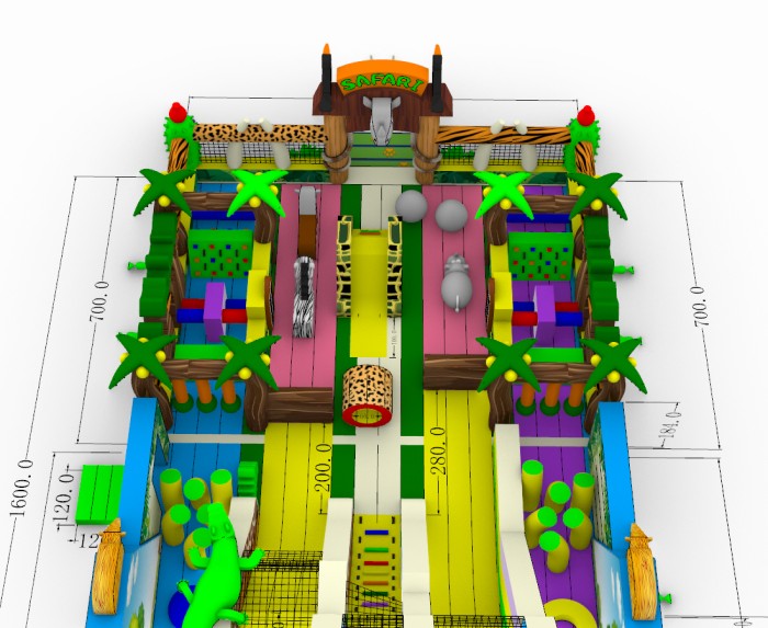 Надувной батут «Сафари с иллюминаторами»  16*9,5*7 м