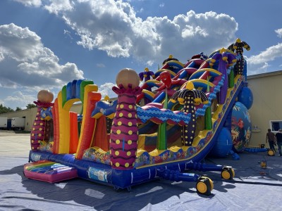 Надувная горка &quot;Мега риф&quot; 14*7*10 м