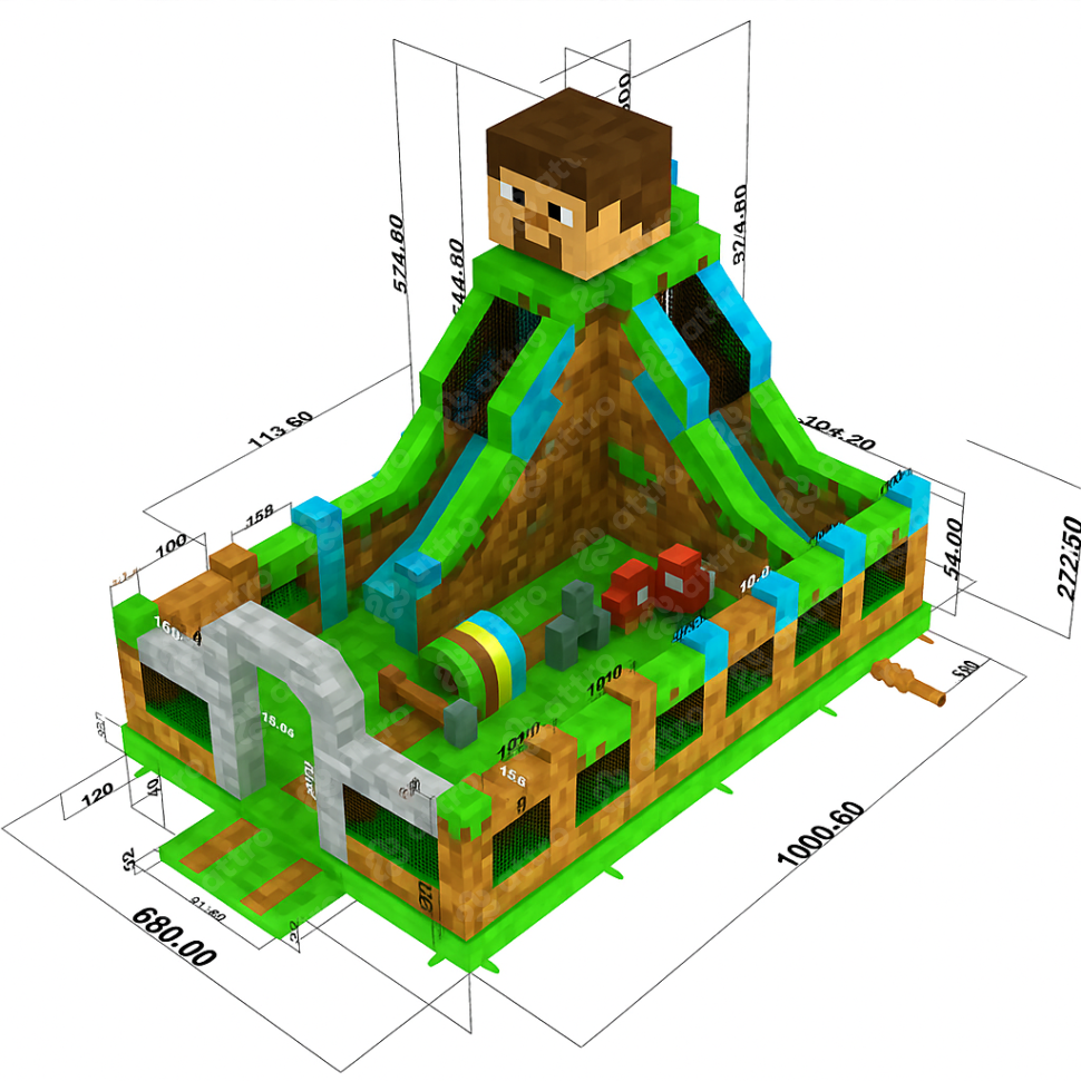 Проект надувного батута «Однажды в майнкрафт»