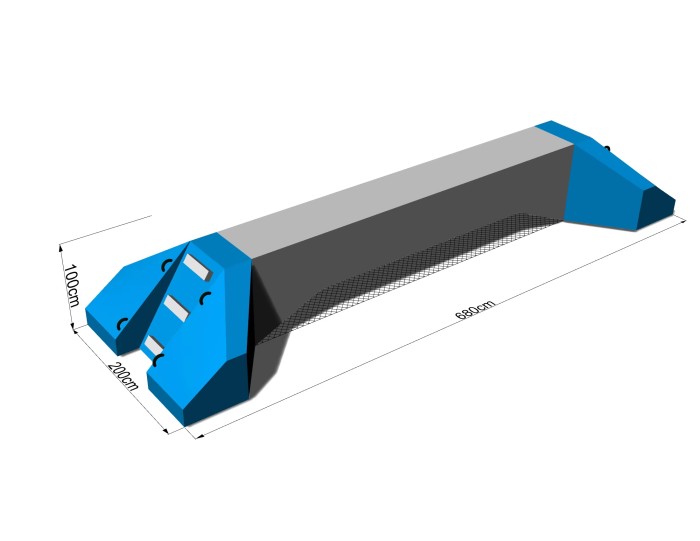 Надувная игра "Битва на воде" 6,8*2*1 м