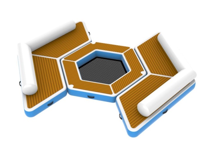Надувной остров 3,9*3,2*0,5 м