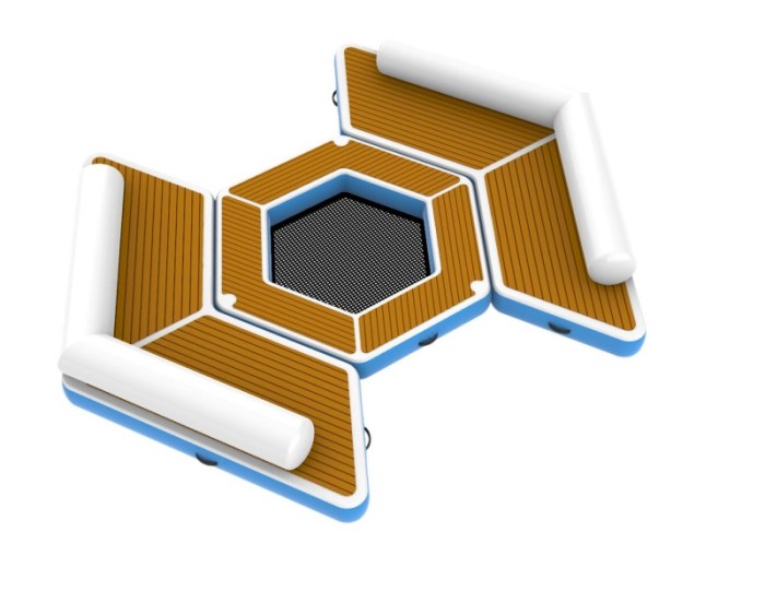 Надувной остров 3,9*3,2*0,5 м