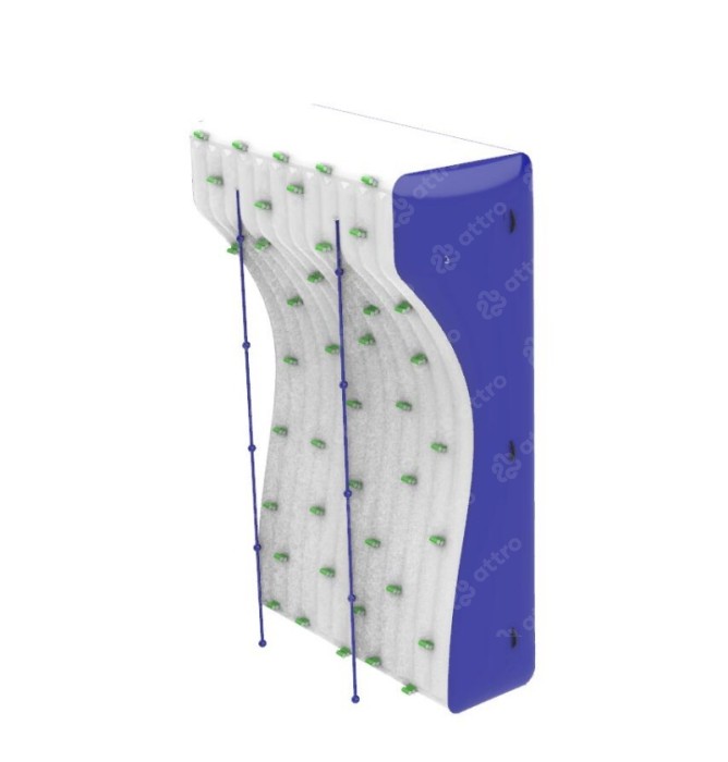 Надувная скала 3*1,5*5 м