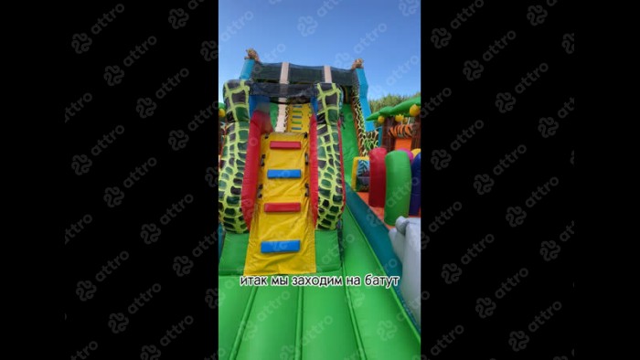 Надувной батут "Сафари" 14*7*6,6 м