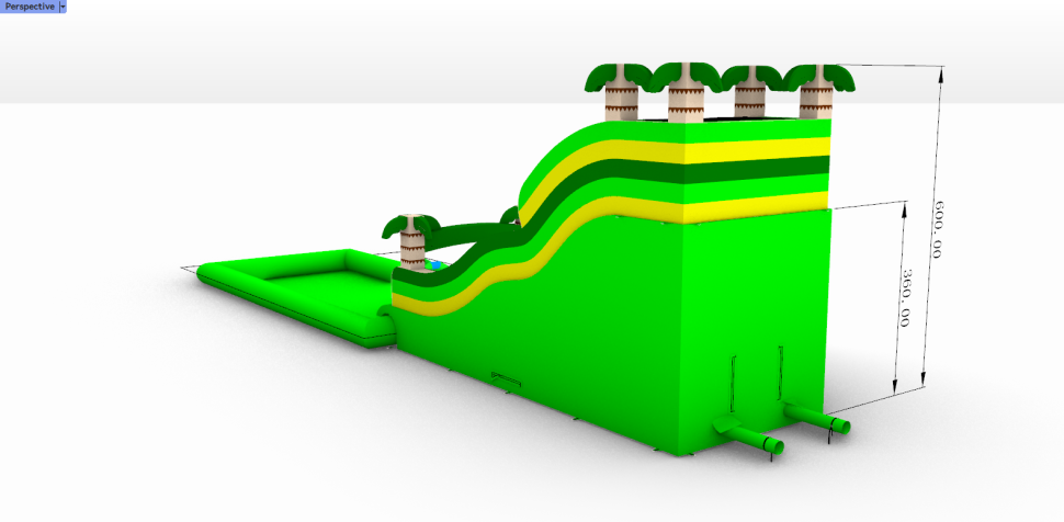 Надувная водная горка с бассейном 
